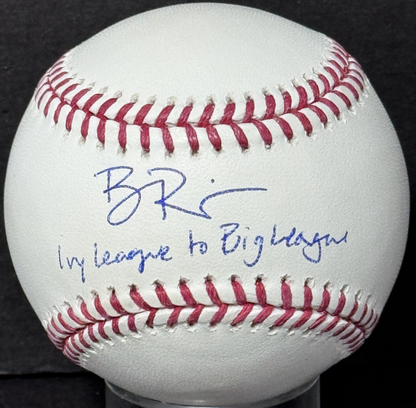 Ben Rice Signed Official Baseball Ivy League To Big League Auto Steiner Yankees