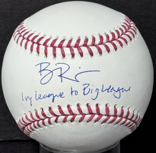 Ben Rice Signed Official Baseball Ivy League To Big League Auto Steiner Yankees