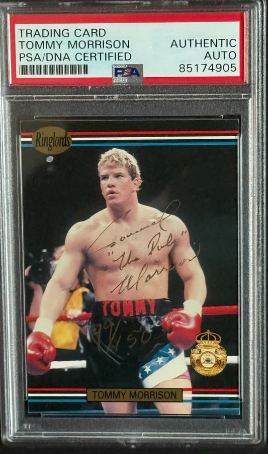 1991 Ringlords Tommy Morrison Rocky Signed The Duke Auto PSA COA Mint RC /150