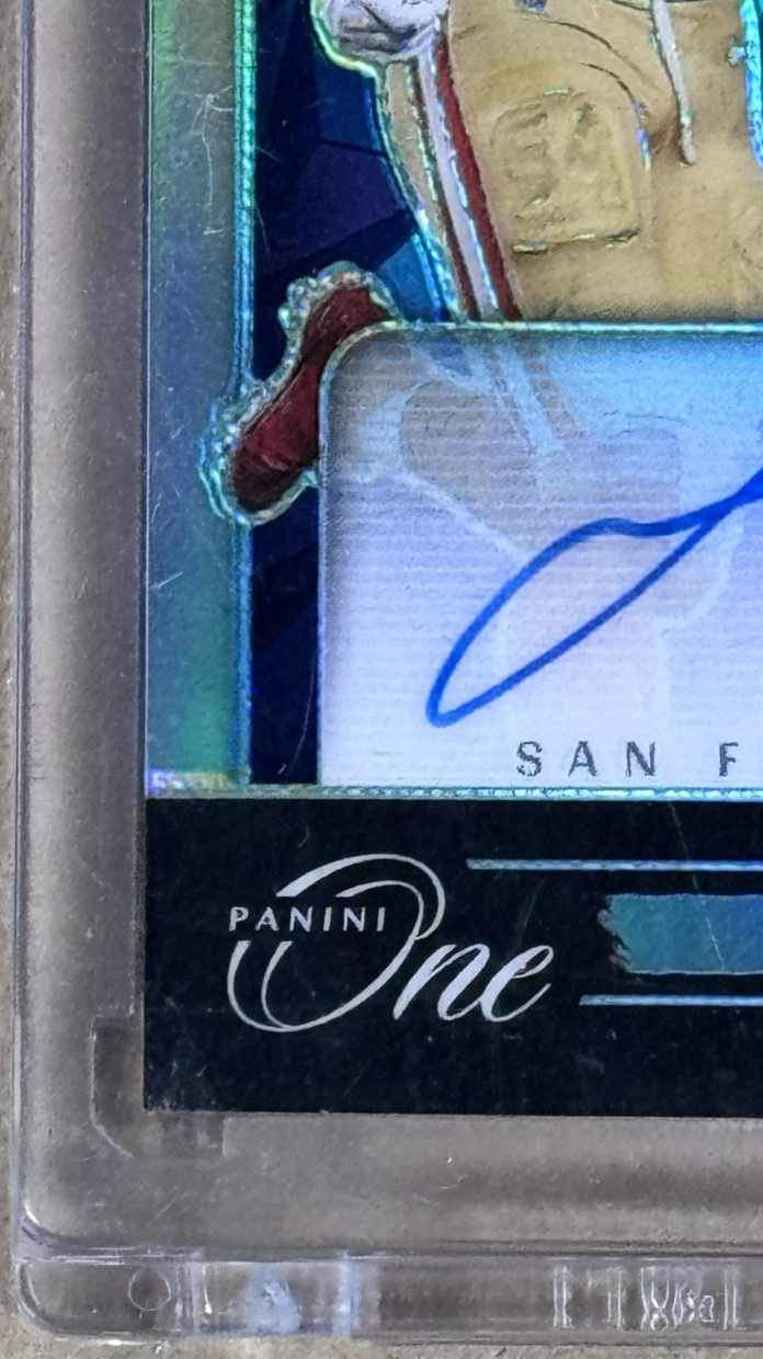 2024 Panini One Football Fred Warner Wonderful Ones Patch Auto /99 SF 49ers Mint