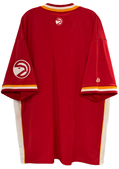 Atlanta Hawks Authentic Majestic Hardwood Classics NBA Shooting Shirt Sz L NWT