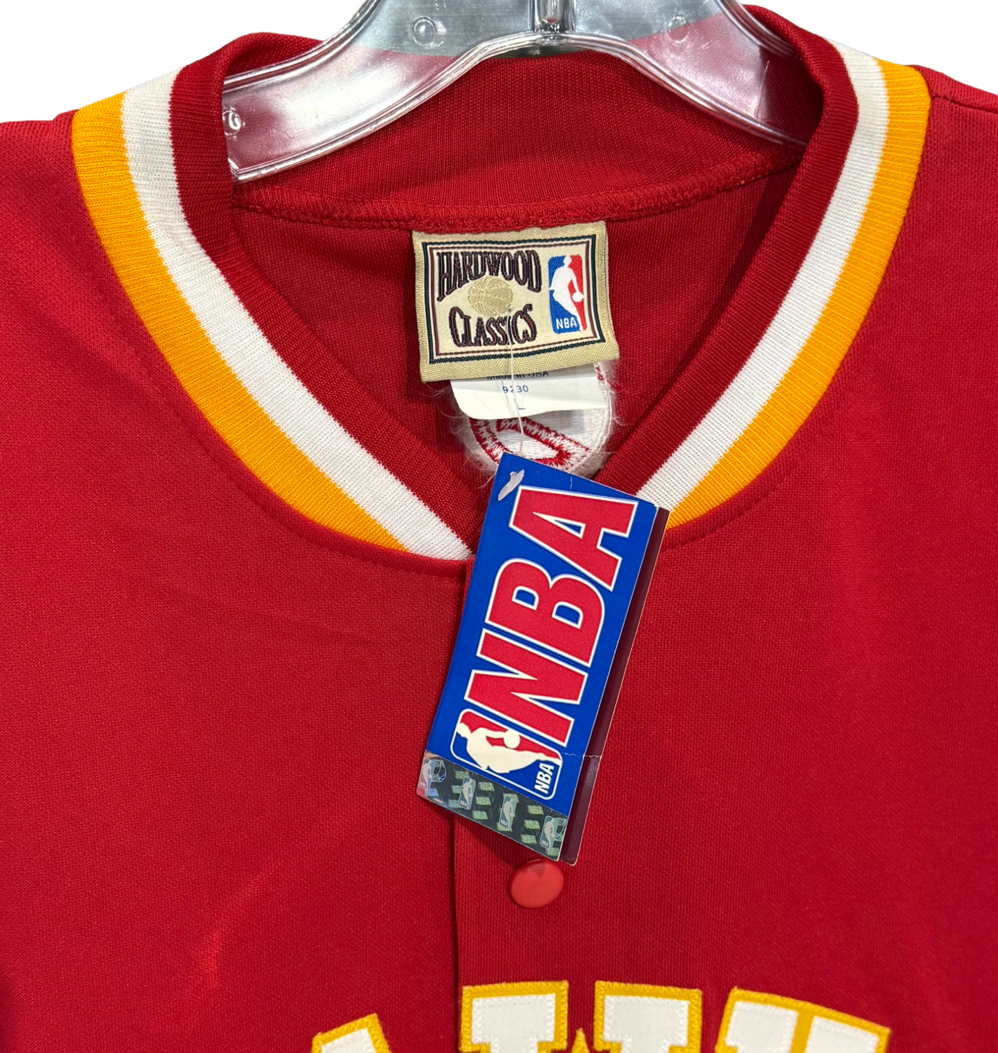 Atlanta Hawks Authentic Majestic Hardwood Classics NBA Shooting Shirt Sz L NWT