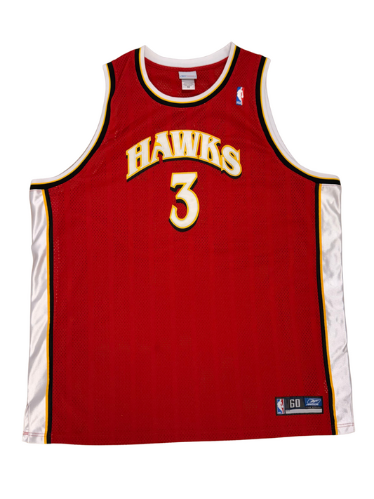 Shareef Abdur-Rahim Atlanta Hawks #3 Red Reebok Authentic Vintage Jersey sz 60