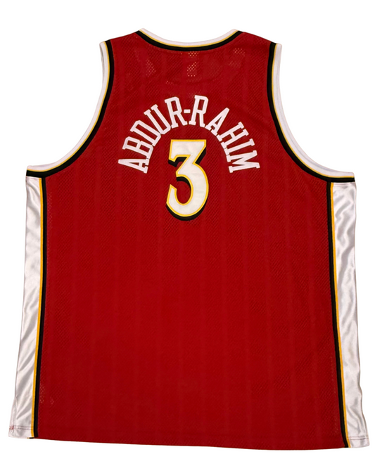 Shareef Abdur-Rahim Atlanta Hawks #3 Red Reebok Authentic Vintage Jersey sz 60
