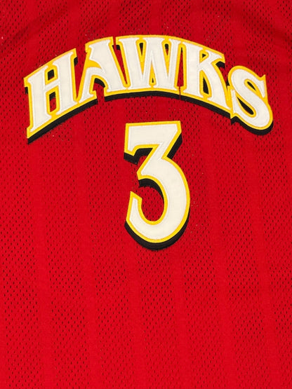 Shareef Abdur-Rahim Atlanta Hawks #3 Red Reebok Authentic Vintage Jersey sz 60