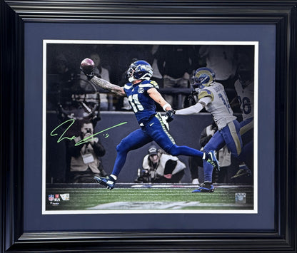 Jaxon Smith-Njigba Signed 16x20 NFC Champ Framed Photo Auto Fanatics Seahawks