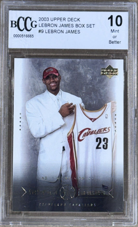2003 Upper Deck Lebron James Box Set #9 BCCG 10 Cleveland Cavaliers RC Mint