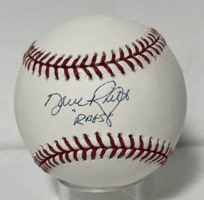 Dave Righetti Ny Yankees Signed Official Baseball Rags Auto Mlb & Steiner Coa