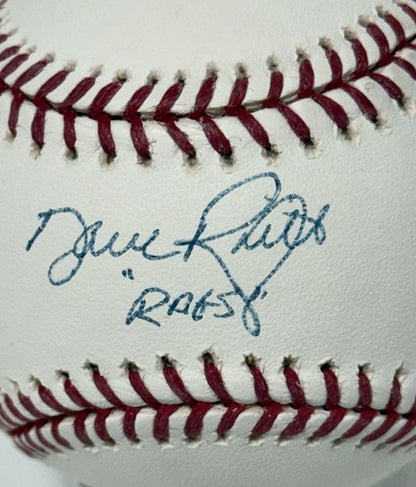 Dave Righetti Ny Yankees Signed Official Baseball Rags Auto Mlb & Steiner Coa