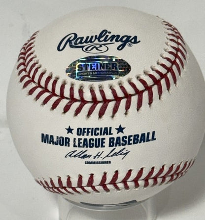 Dave Righetti Ny Yankees Signed Official Baseball Rags Auto Mlb & Steiner Coa