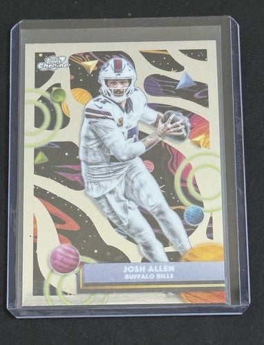 Topps Chrome 2025 Josh Allen Bills Light Speed Insert & Base Card #10 Mint Pair