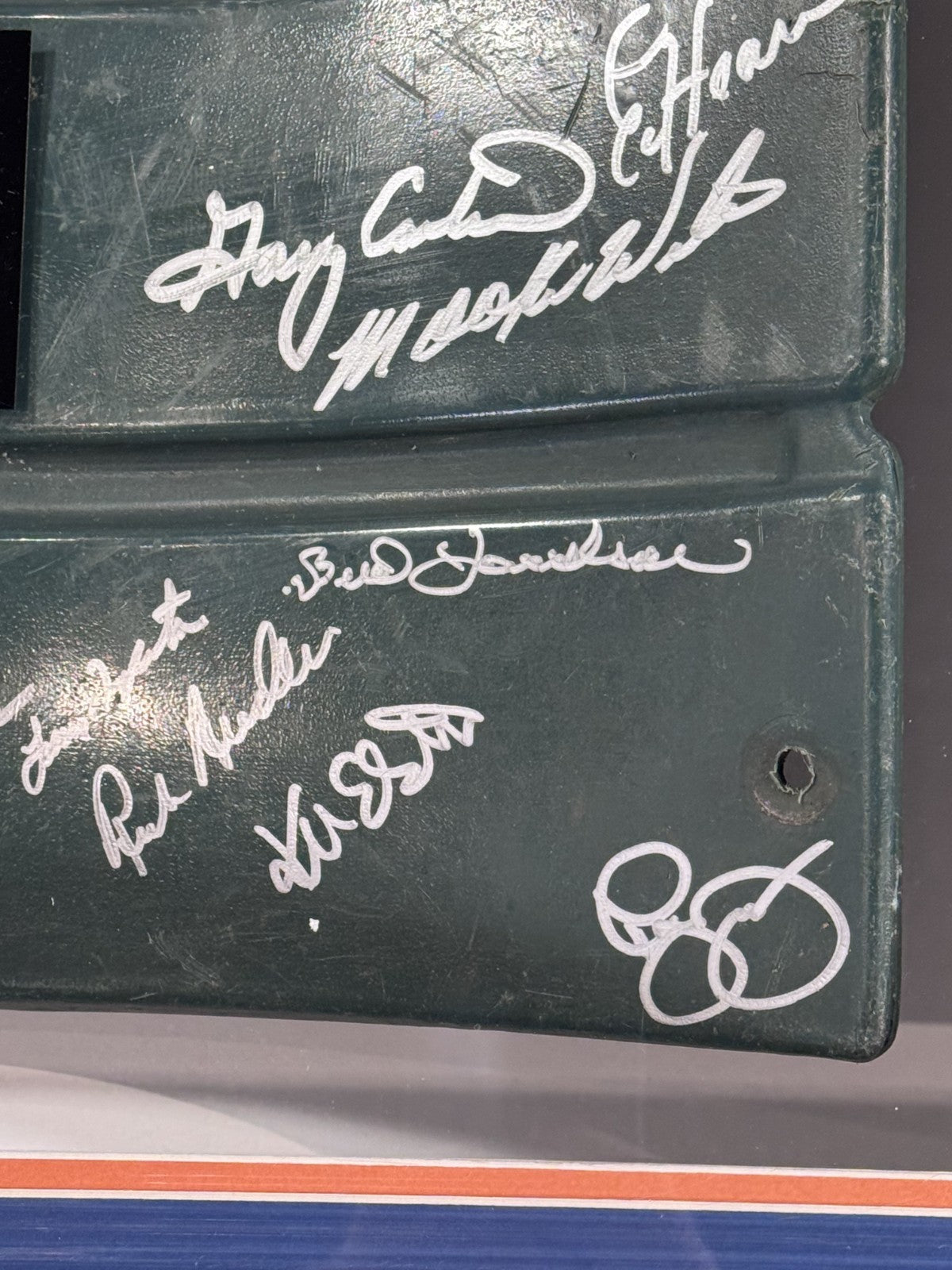 1986 WS NY Mets Signed Shea Stadium Seat Back Framed Shadowbox 26 Auto MLB COA