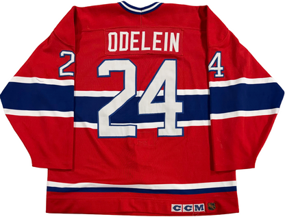 Patrick Roy Jacques Demers Signed Lyle Odelein Game Used Jersey Canadiens Auto