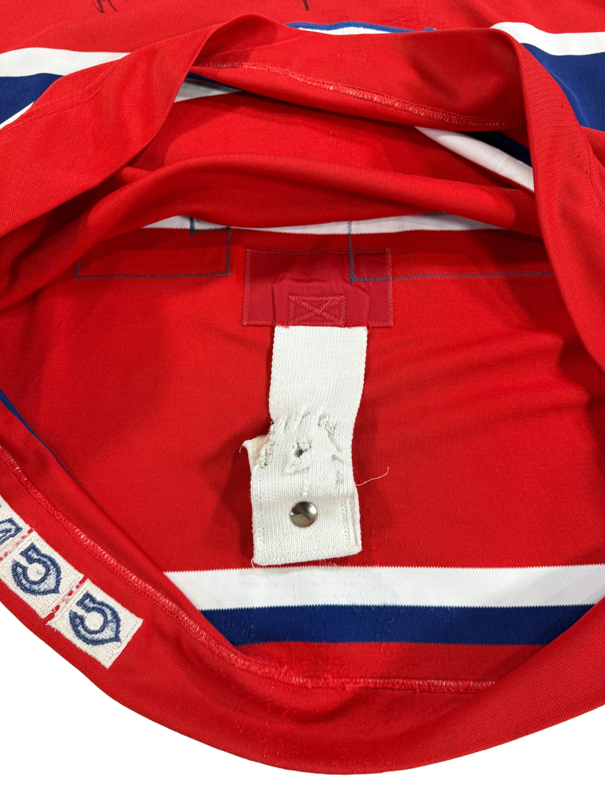 Patrick Roy Jacques Demers Signed Lyle Odelein Game Used Jersey Canadiens Auto