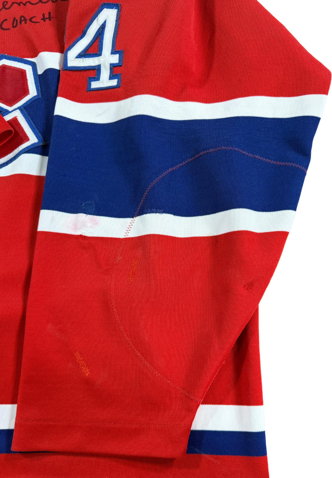 Patrick Roy Jacques Demers Signed Lyle Odelein Game Used Jersey Canadiens Auto