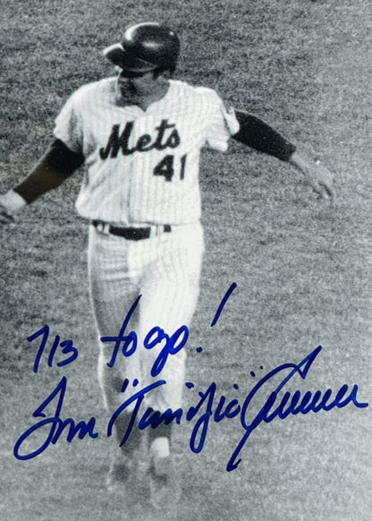 Tom Terrific Seaver Signed 8x10 Photo Framed 1st HR 713 To Go Auto Mets JSA COA