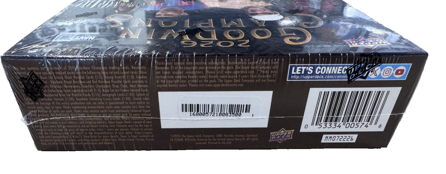 2026 Upper Deck Goodwin Champions Hobby Box Factory Sealed Mint