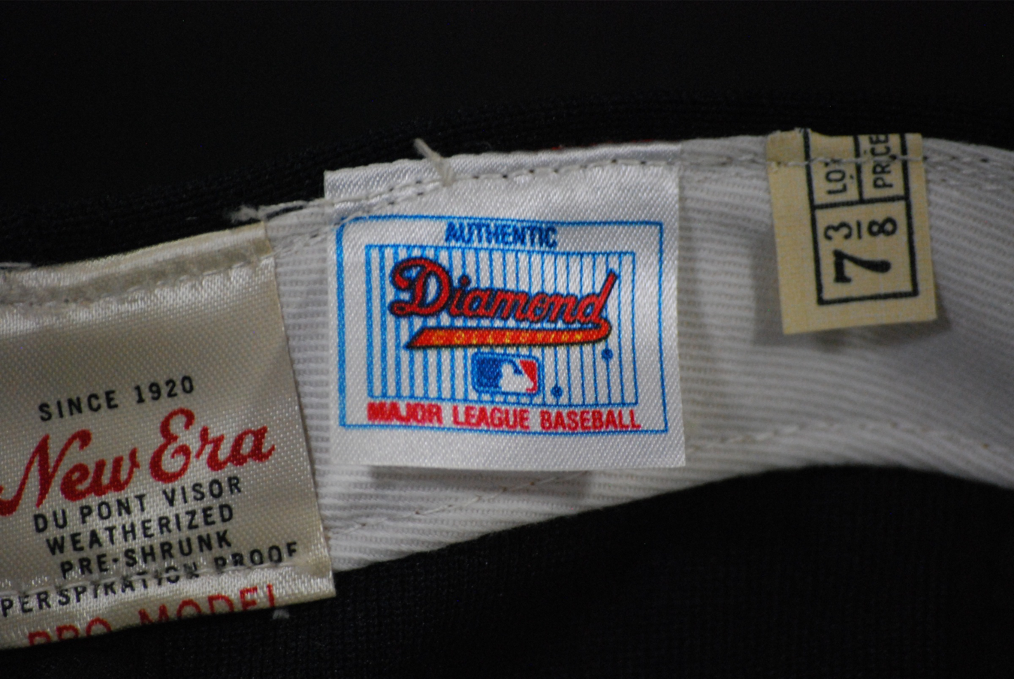 Vintage New Era Cleveland Indians Diamond Collection Pro Model Fitted Hat 7 3/8
