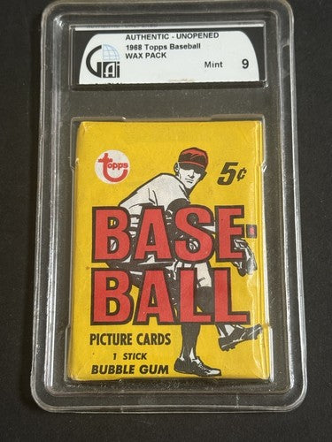 1968 topps baseball unopened Sealed wax pack series 4 Mint 9 Gai Graded
