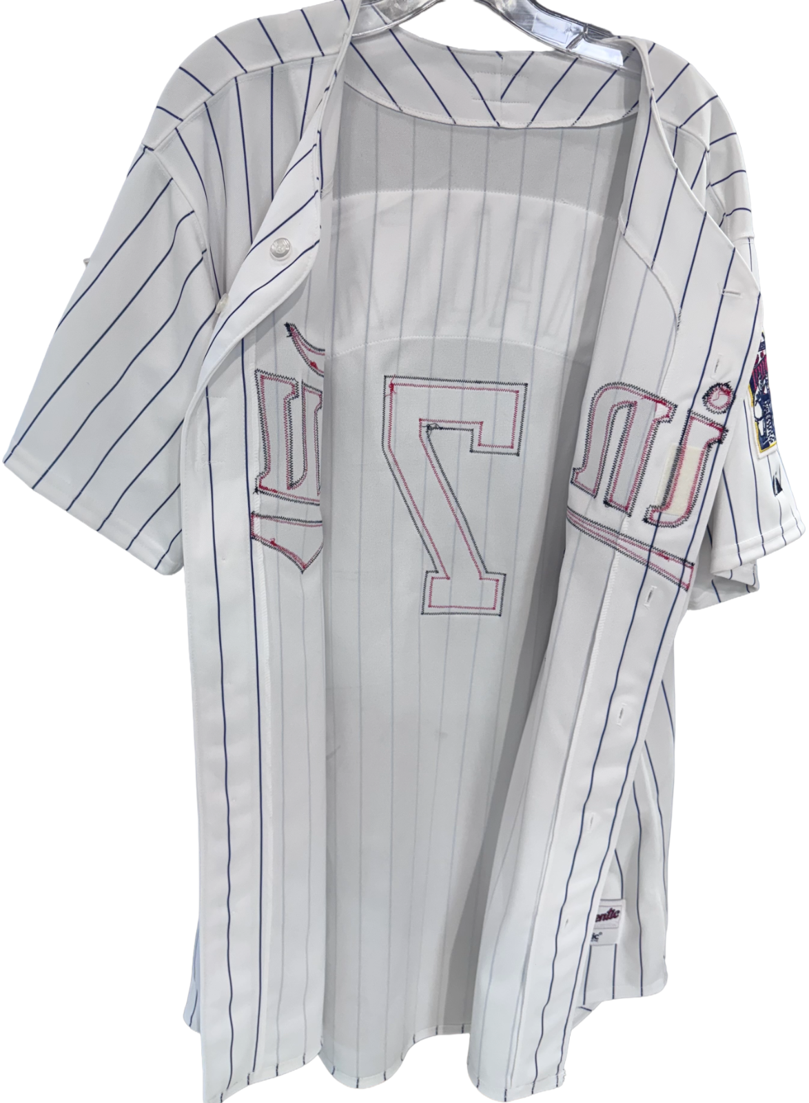 Joe Mauer Authentic Majestic Jersey 2009 Commemorative Patch Size 48 Twins HOF