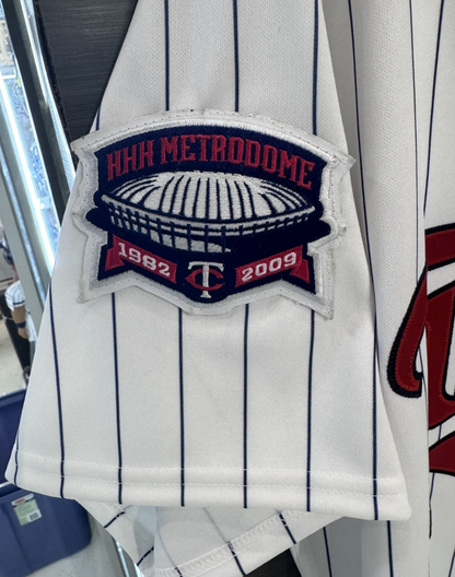 Joe Mauer Authentic Majestic Jersey 2009 Commemorative Patch Size 48 Twins HOF