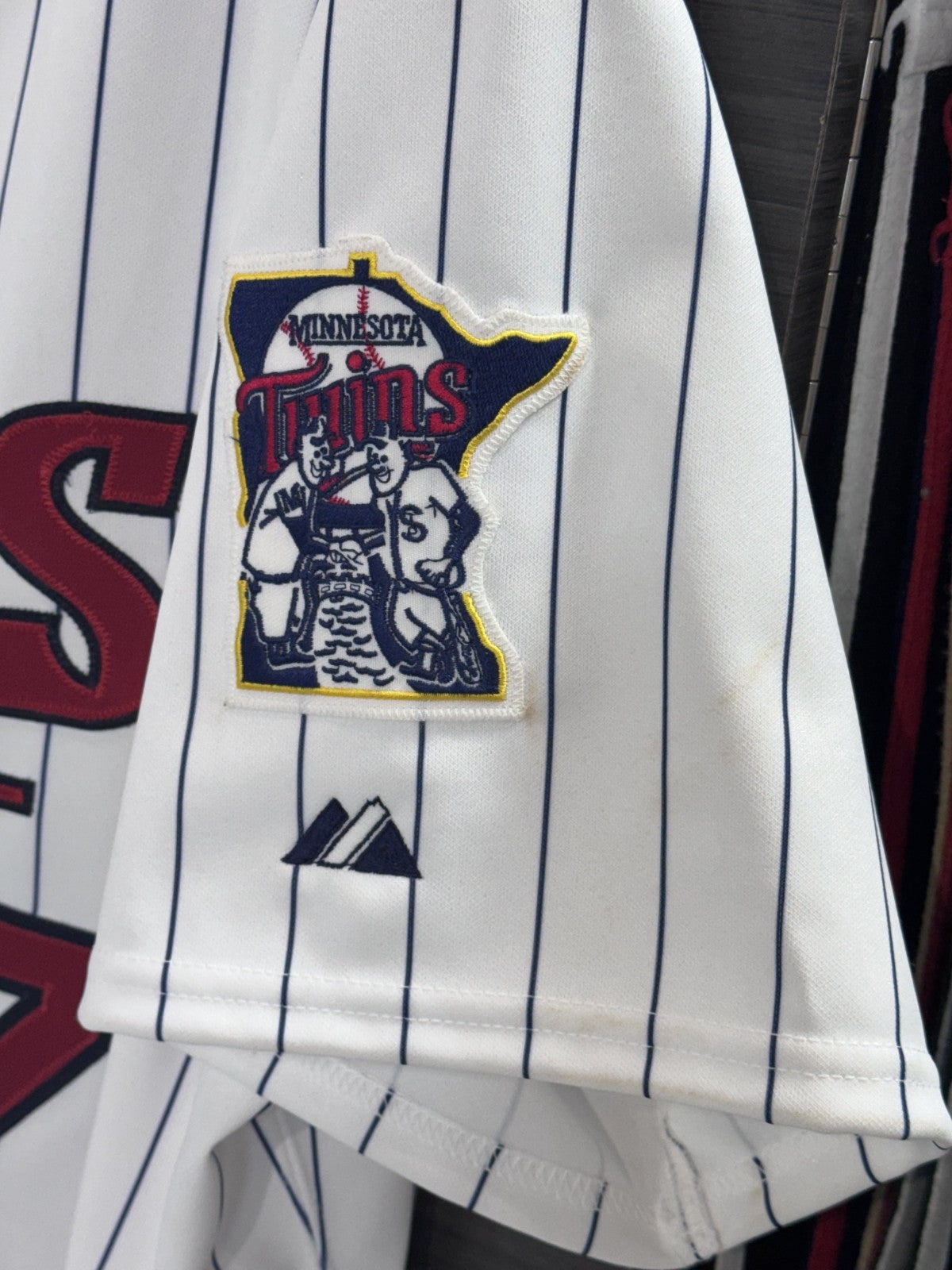 Joe Mauer Authentic Majestic Jersey 2009 Commemorative Patch Size 48 Twins HOF