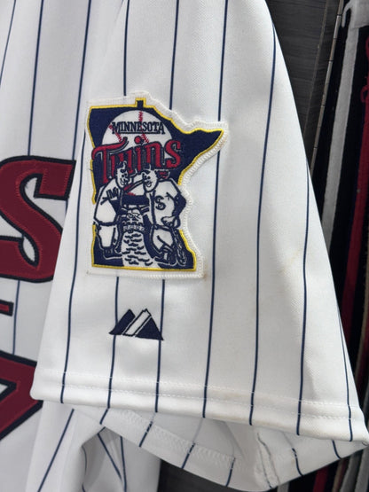 Joe Mauer Authentic Majestic Jersey 2009 Commemorative Patch Size 48 Twins HOF