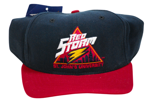 Vintage New Era St. John's University Red Storm Snapback Hat NWT Rare size M-L