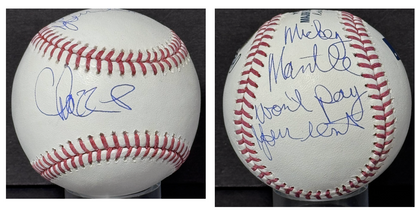 Chazz Palminteri Signed Baseball Mickey Mantle Won't Pay Your Rent Auto BAS COA