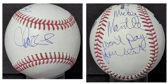 Chazz Palminteri Signed Baseball Mickey Mantle Won't Pay Your Rent Auto BAS COA