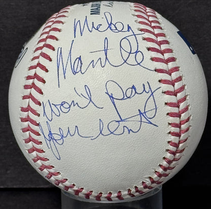 Chazz Palminteri Signed Baseball Mickey Mantle Won't Pay Your Rent Auto BAS COA