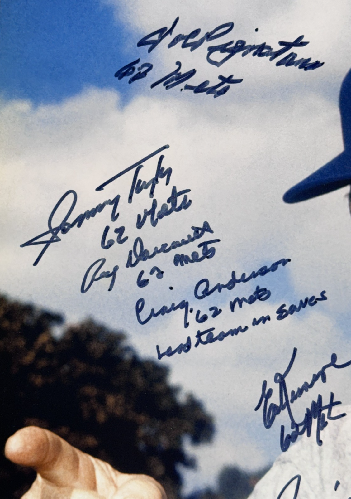 1962 New York Mets Signed 16x20 Photo Framed 20 Auto PSA LOA Jones Bob Miller