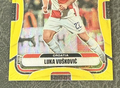 2026 Prizm FIFA World Cup Luka Vuskovic RC Yellow /180 #192 Rookie CROATIA Mint