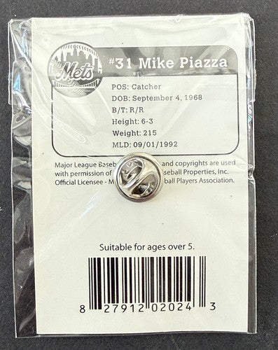 MIKE PIAZZA 2005 Ny Mets #31 New York Times Pin SEALED Mint HOF