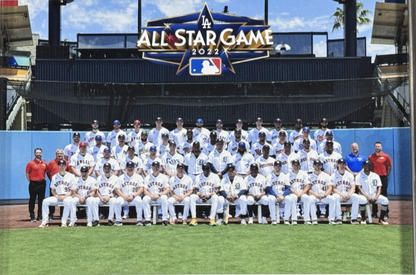 2022 MLB All Star Game Framed Photo w/ Signed Baseball 11 Auto Trout Seager COA
