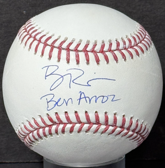 Ben Rice Signed Official MLB Baseball Ben Arroz Auto Steiner CX COA NY Yankees