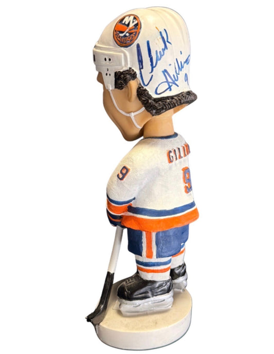 Clark Gillies Signed NY Islanders Bobblehead Auto CBM COA HOF
