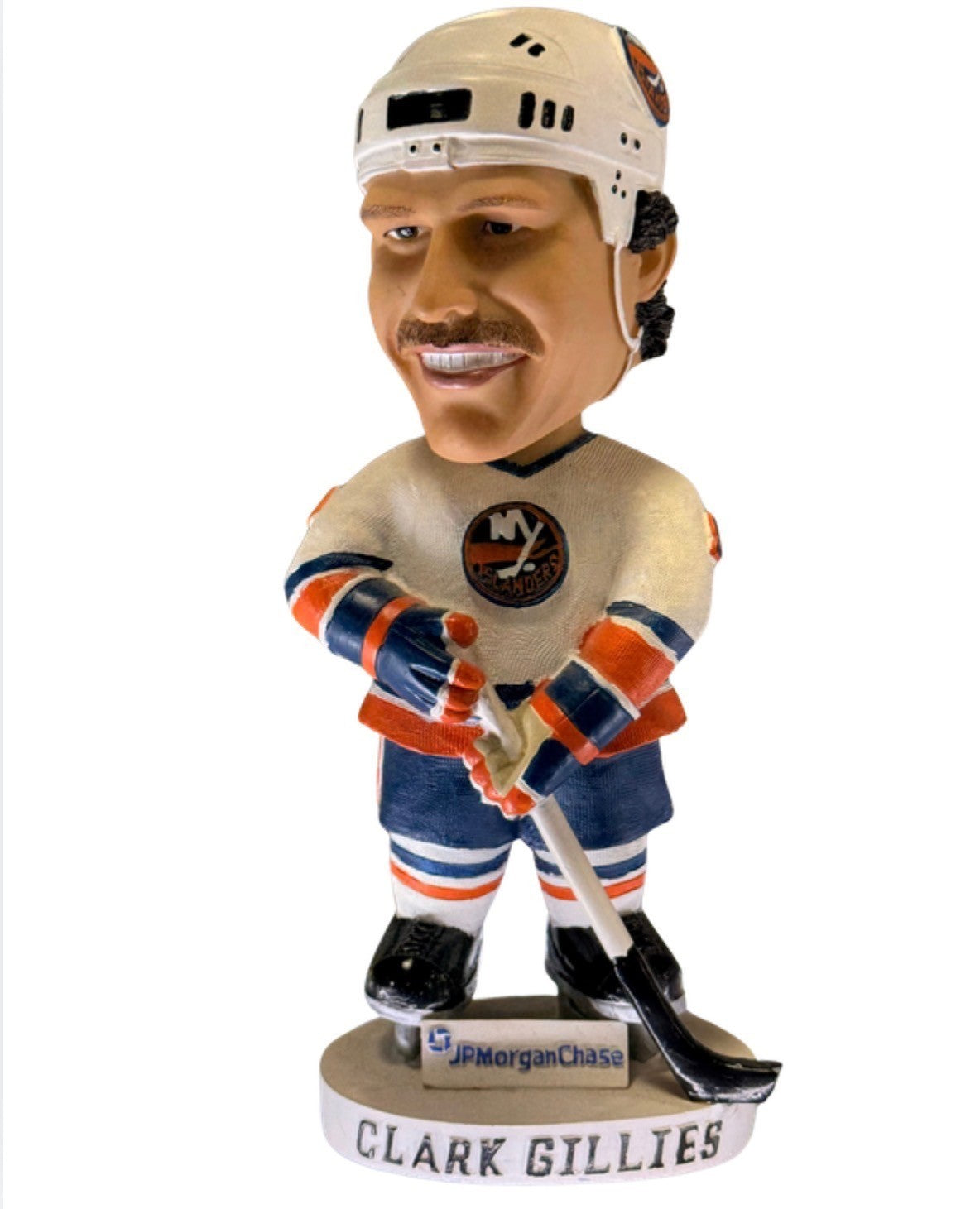 Clark Gillies Signed NY Islanders Bobblehead Auto CBM COA HOF