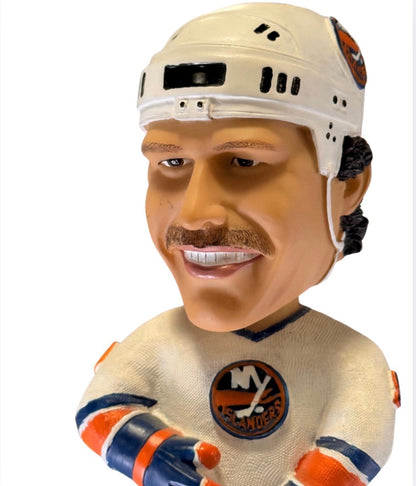 Clark Gillies Signed NY Islanders Bobblehead Auto CBM COA HOF