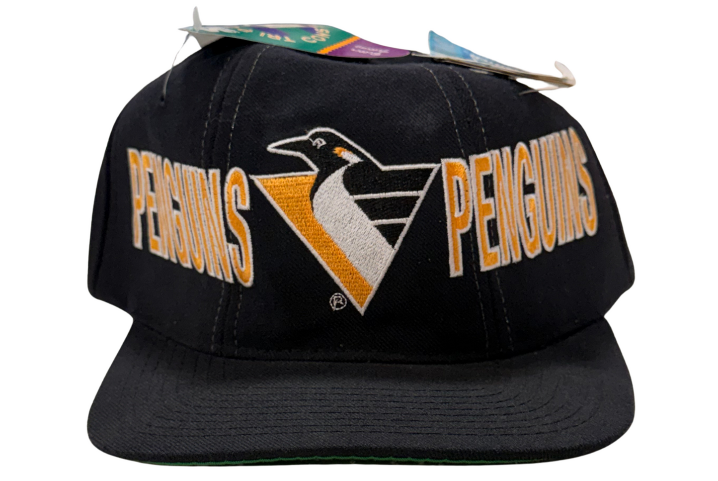 Vintage 90s Pittsburgh Penguins Starter Snapback Hat NWT Rare