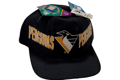 Vintage 90s Pittsburgh Penguins Starter Snapback Hat NWT Rare