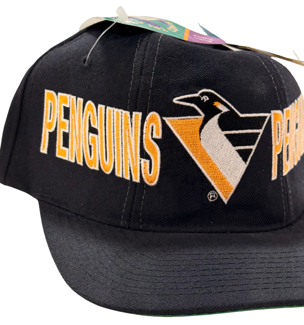 Vintage 90s Pittsburgh Penguins Starter Snapback Hat NWT Rare