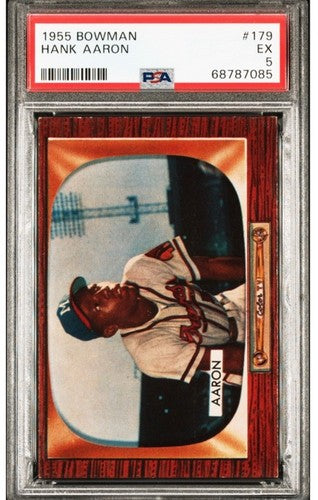 1955 Hank Aaron 1st Bowman #179 PSA 5 High End Centered Beauty Braves HOF