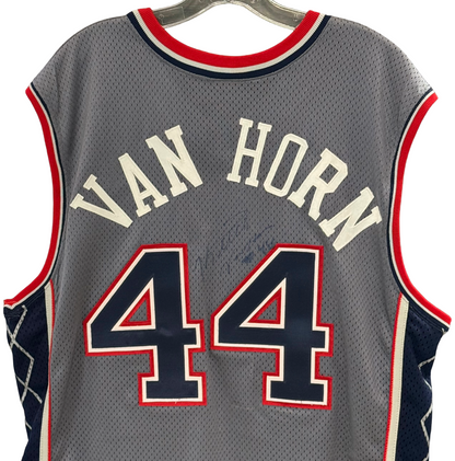 Keith Van Horn Signed Champion NBA Authentics Pro Cut 98-99 Nets Jersey Sz 46 +4