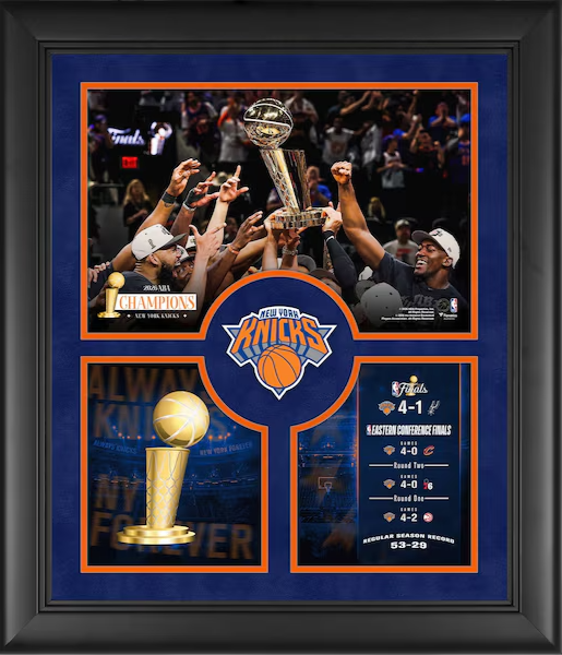 New York Knicks 2026 NBA Finals Champions Framed 20x24 Photo Brunson MVP