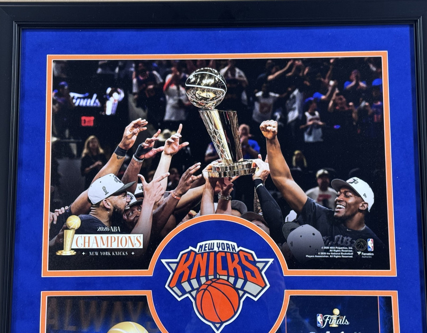 New York Knicks 2026 NBA Finals Champions Framed 20x24 Photo Brunson MVP
