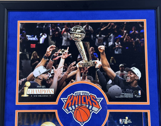 New York Knicks 2026 NBA Finals Champions Framed 20x24 Photo Brunson MVP