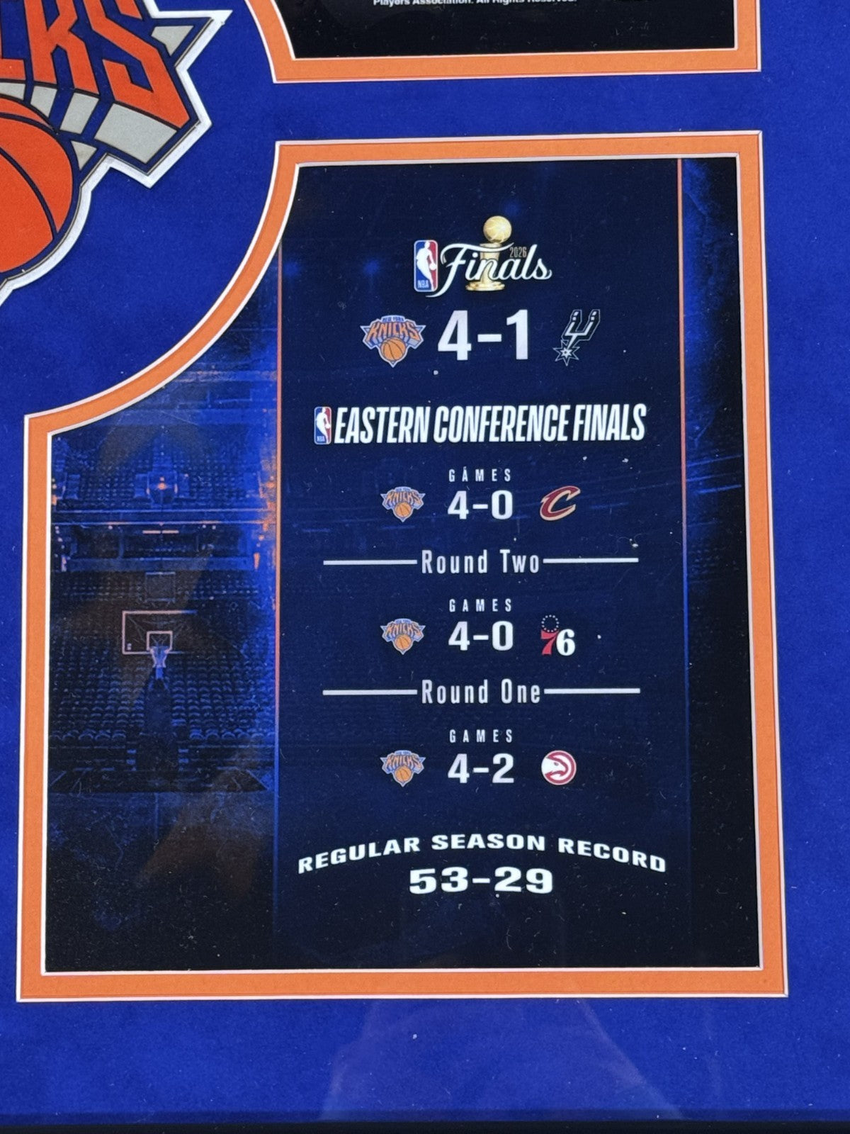 New York Knicks 2026 NBA Finals Champions Framed 20x24 Photo Brunson MVP