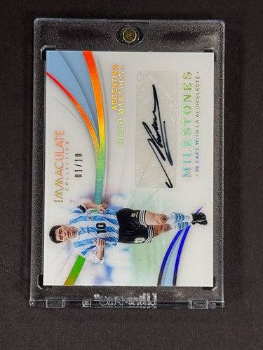 2018 /19 Immaculate Soccer Gold Diego Maradona Argentina Mint AUTO 1/10 Panini