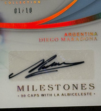 2018 /19 Immaculate Soccer Gold Diego Maradona Argentina Mint AUTO 1/10 Panini